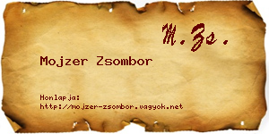 Mojzer Zsombor névjegykártya