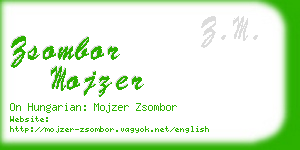 zsombor mojzer business card